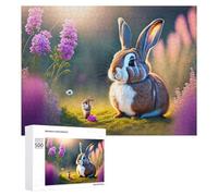 500 PCS Puzzles for Adults Spring Bunny Bliss Jigsaws for Adults Relaxing Games Presents for Women Unique Gifts for Birthday And Christmas 500 PCS