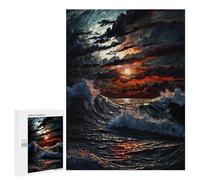500 PCS Puzzles for Adults Stormly Ocean V5 Jigsaws for Adults Relax Games Presents for Women Birthday And Unique Gifts 500 PCS