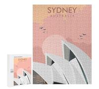 500 PCS Puzzles for Adults Sydney Australia Travel Print Jigsaws for Adults Relax Games Presents for Women Birthday And Unique Gifts 500 PCS