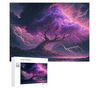 500 PCS Puzzles for Adults Thunderstorm Tree Lightning -1 Adult Jigsaw Family Games Precision Cutting Unique Gifts for Birthday And Christmas 500 PCS