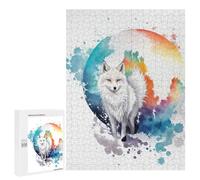 500 PCS Puzzles for Adults Watercolor Snow Fox Jigsaws for Adults Relax Games Presents for Women Birthday And Unique Gifts 500 PCS