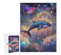 500 PCS Puzzles for Adults Whale Dreams in Rainbow Sky Puzzle For Teenagers Birthday Present Difficult And Challenge Unique Birthday And Xmas Gifts 500 PCS