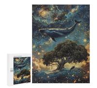 500 PCS Puzzles for Adults Whale Tree Galaxy Art Print Jigsaw Puzzles for Adults Improve Memory Help The Brain Exercise Gifts for Friends And Family 500 PCS