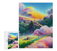 500 PCS Puzzles for Adults Whimsical Sunset Landscape -1 Jigsaws for Adults Relaxing Games Presents for Women Unique Gifts for Birthday And Christmas 500 PCS
