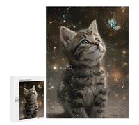 500 PCS Puzzles for Adults Whiskered Wonder Kitten's Gaze Puzzle For Teenagers Birthday Present Difficult And Challenge Unique Birthday And Xmas Gifts 500 PCS