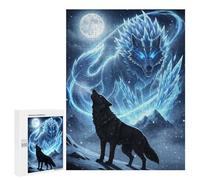 500 PCS Puzzles for Adults Winter Wolves And Moonlit Majesty Jigsaws for Adults Relax Games Presents for Women Birthday And Unique Gifts 500 PCS