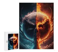 500 PCS Puzzles for Teenagers Apocalypse Fire Vs. Ice Jigsaw Puzzles for Teenagers Staycation Kill Time Help The Brain Exercise Family Fun & Game Night 500 PCS
