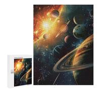 500 PCS Puzzles for Teenagers Cosmic Planets in Space-1 Jigsaw Puzzles for Teenagers Staycation Kill Time Help The Brain Exercise Family Fun & Game Night 500 PCS