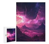 500 PCS Puzzles for Teenagers Desert Lightning Storm Jigsaw Puzzles for Teenagers Staycation Kill Time Help The Brain Exercise Family Fun & Game Night 500 PCS