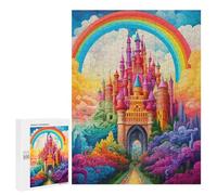 `500 PCS Puzzles for Teenagerss A Rainbow Fairytale Puzzles for Adults Family Games Difficult Challenge Help The Brain Exercise 500 PCS