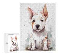 500 PCS Puzzles for Teenagerss Bull Terrier Cute Puzzle for Adults Fun Games Staycation Kill Time Help The Brain Exercise 500 PCS