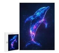 500 PCS Puzzles for Teenagerss Cosmic Space Dolphin Puzzle for Adults Fun Games Staycation Kill Time Help The Brain Exercise 500 PCS
