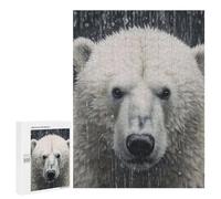 500 PCS Puzzles for Teenagerss Cute Wet Polar Bear Puzzle for Adults Fun Games Staycation Kill Time Help The Brain Exercise 500 PCS
