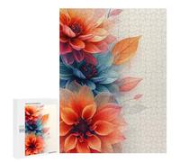 500 PCS Puzzles for Teenagerss Dahlia Flowers Puzzle for Adults Fun Games Staycation Kill Time Help The Brain Exercise 500 PCS