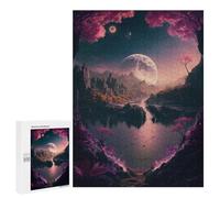 500 PCS Puzzles for Teenagerss Fantasy Alien Landscape Puzzle for Adults Fun Games Staycation Kill Time Help The Brain Exercise 500 PCS