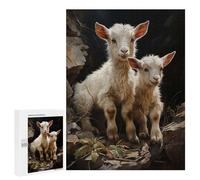 500 PCS Puzzles for Teenagerss Goat Baby Goats Farm Puzzle for Adults Fun Games Staycation Kill Time Help The Brain Exercise 500 PCS