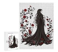 `500 PCS Puzzles for Teenagerss Gothic Rose Woman Puzzles for Adults Family Games Difficult Challenge Help The Brain Exercise 500 PCS
