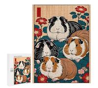 500 PCS Puzzles for Teenagerss Guinea Pigs in Japanese Style Puzzle for Adults Fun Games Staycation Kill Time Help The Brain Exercise 500 PCS