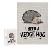 `500 PCS Puzzles for Teenagerss Hedgehog Needs A Hug Puzzles for Adults Family Games Difficult Challenge Help The Brain Exercise 500 PCS