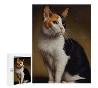 `500 PCS Puzzles for Teenagerss Japanese Bobtail Oil Paint Puzzles for Adults Family Games Difficult Challenge Help The Brain Exercise 500 PCS