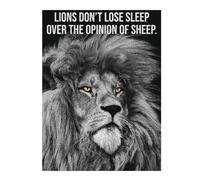 500 PCS Puzzles for Teenagerss Lions Vs Opinion Of Sheep Jigsaw Puzzle Brain Teaser Game Presents for Women Deal As Gifts for The Whole Family 500 PCS
