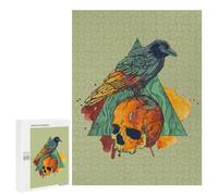 `500 PCS Puzzles for Teenagerss Nevermore Crow Puzzles for Adults Family Games Difficult Challenge Help The Brain Exercise 500 PCS