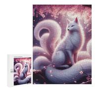 500 PCS Puzzles for Teenagerss Ninetail White Kitsune Puzzle for Adults Fun Games Staycation Kill Time Help The Brain Exercise 500 PCS