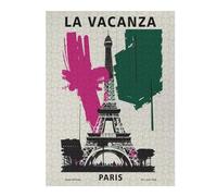 500 PCS Puzzles for Teenagerss Paris Eiffel Tower Poster Adult Puzzles Brain Teaser Game Stress Reliever Deal As Gifts for The Whole Family 500 PCS