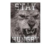 500 PCS Puzzles for Teenagerss Stay Hungry Lion Motivate Jigsaw Puzzle Brain Teaser Game Presents for Women Deal As Gifts for The Whole Family 500 PCS
