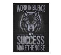 500 PCS Puzzles for Teenagerss Wolf Work Hard In Silence Jigsaw Puzzle Brain Teaser Game Presents for Women Deal As Gifts for The Whole Family 500 PCS