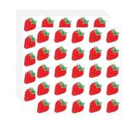 500 Pcs Red Cute Strawberry Stickers Self Adhesive Fruit Decals Waterproof Envelope Seal Sticker Fruits Sticker Labels Fashion Greeting Card Stickers for DIY Crafts