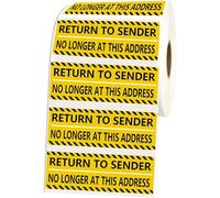 500 Pcs Return to Sender NO Longer at This Address Stickers,3X1 Inch Adhesive Label Stickers for Small Business Envelop Box Cartons Shipping Sticker