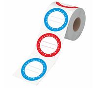 500 pcs Round Canning Jar Labels, Blue/Red with Perforation Line, Suitable for Kitchen Supplies, Homemade Jam, Jelly in Mason Jars Bottles Containers (2” in Diameter)