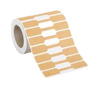 500 Pcs Self-Adhesive Rectangular Jewelry Tags Blank Stickers for Necklace Earring Ring Bracelet Price Identify White Kraft Laser Silver 2.36x0.47 Inch (Kraft)