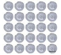 500 Pcs Self Cover Button Blanks, Silver White Aluminum Buttons with Wire Backs, 1.5 in / 38 mm, Double Hole Sewing Fabric Covered Button Blanks for Clothes, Crafts and DIY Projects