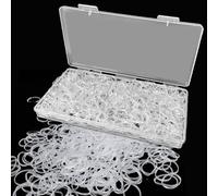 500 Pcs Small HairRubber Bands,Soft Mini Hair Elastics Hair Ties,Clear Elastic HairBands,Elastic Hair Ties,Clear Hair Bands,Small Hair Bands for Women Hair,Kids Hair,Braids Hair,Beard etc(with Box)