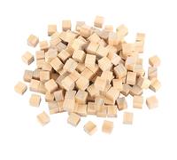 500 Pcs Small Natural Wooden Blocks - 10mm Square Unfinished Craft Cubes for DIY Painting & Decoration