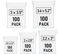 500 Pcs Small Plastic Bags, Small Bag, Mini Baggies, Jewelry Bag Clear Plastic, 5 Assorted Sizes, Resealable Poly Bags for Pill, Storage, Candy, Packaging
