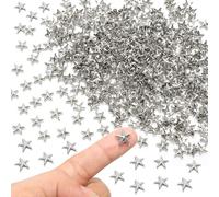 500 Pcs Star Rivet Nail Silver, Hand Press Spikes Rivets, Clothing Stars Nails Heads for Leather Jacket, Belt, Shoes