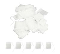 500 PCS Tea Filters Bags with Drawstring Non Woven Fabric Tea Infuser Bag for Loose Leaf Tea Chinese Herbal DIY Flower Tea Spices Coffee Hot Pot Soup