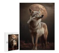500 PCS Teenager Pieces Jigsaw Puzzle Wolf Under Full Moon Jigsaw Puzzles for Teenagers But Fun And Humorous Help The Brain Exercise Family Fun & Game Night 500 PCS