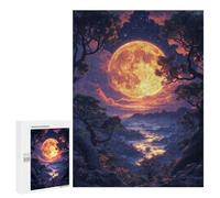 500 PCS Teenager Puzzles Magical Full Moon Landscape Jigsaw Puzzles for Teenagers Difficult Hard Every Piece Is Unique - Birthday Present, Gifts, 500 PCS