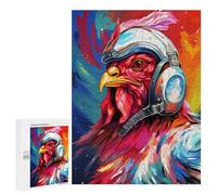 500 PCS Teenager Puzzles Space Chicken Headphones Art Jigsaw Puzzles for Teenagers Difficult Hard Every Piece Is Unique - Birthday Present, Gifts, 500 PCS