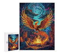 500 PCS Teenagers Pieces Jigsaw Puzzle A Phoenix Rises from Fire Teenagers Puzzles Toy Wall Decor Presents for Women Gifts for Friends And Family 500 PCS