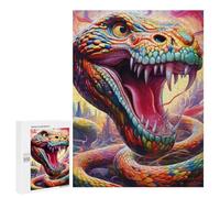 500 PCS Teenagers Pieces Jigsaw Puzzle Colorful Serpent Artwork Puzzle for Adults Toy Wall Decor Perfect Decoration Challenging To Complete 500 PCS