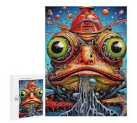 500 PCS Teenagers Pieces Jigsaw Puzzle Melting Frog Fantasy Puzzle for Adults Toy Wall Decor Perfect Decoration Challenging To Complete 500 PCS