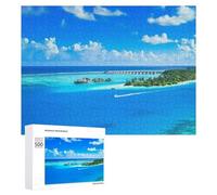 500 PCS Teenagers Pieces Jigsaw Puzzle Paradise Island Retreat Puzzle for Adults Toy Wall Decor Perfect Decoration Challenging To Complete 500 PCS