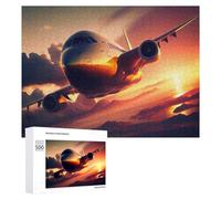 500 PCS Teenagers Pieces Jigsaw Puzzle Sunset Flight Adventure Puzzle for Adults Toy Wall Decor Perfect Decoration Challenging To Complete 500 PCS