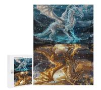 500 PCS Teenagers Pieces Jigsaw Puzzle Upside Down Dragons Adult Jigsaw Brain Teaser Game Birthday Present Educational Challenge 500 PCS