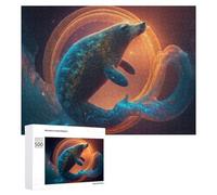 500 PCS Teenagers Pieces Jigsaw Puzzle Whale in Cosmic Swirl -1 Puzzle for Adults Toy Wall Decor Perfect Decoration Challenging To Complete 500 PCS